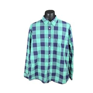 Untuckit‎ XXXL Long Sleeve Buffalo Check Blue Green Shirt Bonarda Plaid